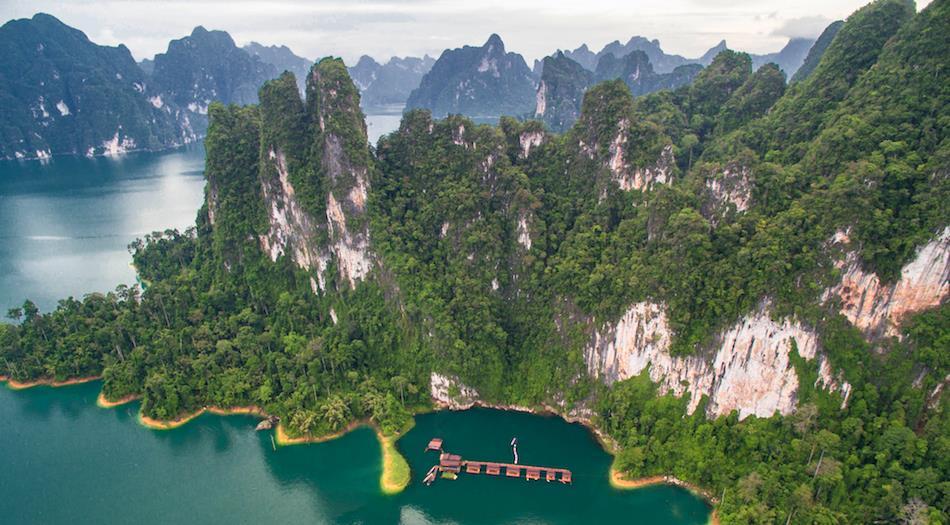 lake and start a 3-hour trip on the reservoir, which is part of the Khao Sok National Park.