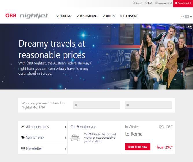 Where to get Nightjet tickets: Online www.nightjet.