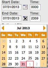 When you click on the calendar icon, a calendar will appear for you to select a date.