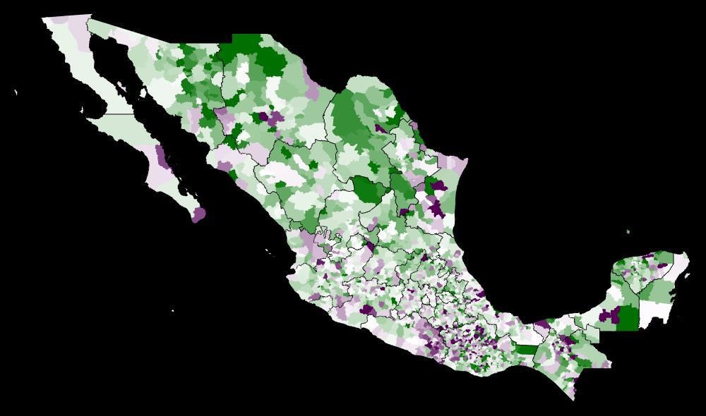Box: Inter-municipal Commuters and Productivity of Mexican Municipalities Changes in productivity have a positive spatial correlation, i.e., in a given country, municipalities with productivity shocks are geographically located close to other municipalities experiencing similar shocks.