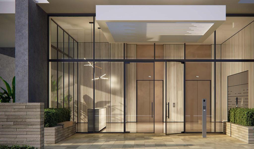 Grand entrance *Artist impression of the lobby Modern, elegant design Lofty ceiling offers a relaxed experience A modern and well-conceived entrance provides a preview to an