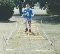 FOOTBALL deluxe knee high trainer Knee High Trainer frame is made from 1 galvanized steel tubing. It is designed for the comfort of the player with cross braces only at the ends.