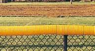 Protect your outfielders from hazardous fences. Pre-slit for ease of mounting. Sold by 100 or 250 rolls. Nylon tie straps sold seperately. Shipped freight.