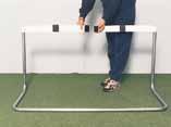 track high school hurdle Here is the hurdle most sought by high schools. Adjusts to 30, 33, 36, 39, and 42. Board is 41 long and is white with black stripes.