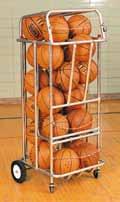 tc440 ECONO BALL CADDIE Holds 12 basketballs The most economical ball carrier on the market today. Ends are made with 1 heavy gauge galvanized steel tube.