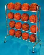 Shipped UPS/FedEx. tc009 DOUBLE ECONO BALL CADDIE Holds 24 basketballs Constructed of 1 galvanized end frame and heavy gauge 3/4 galvanized side rails.