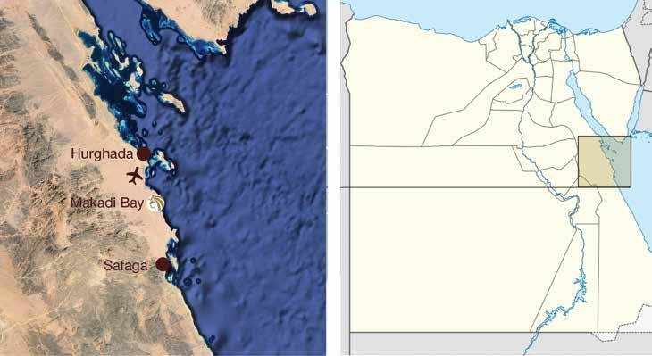 LOCATION AND DIRECTIONS ST.Petersburg Makadi Bay is located between Hurghada and the port Safaga. The distance to both cities amounts approximately 30 km.