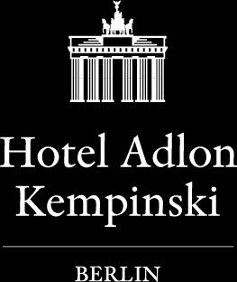 Thank you Hotel Adlon Kempinski Berlin Unter den Linden 77 10117 Berlin, Germany T: +49