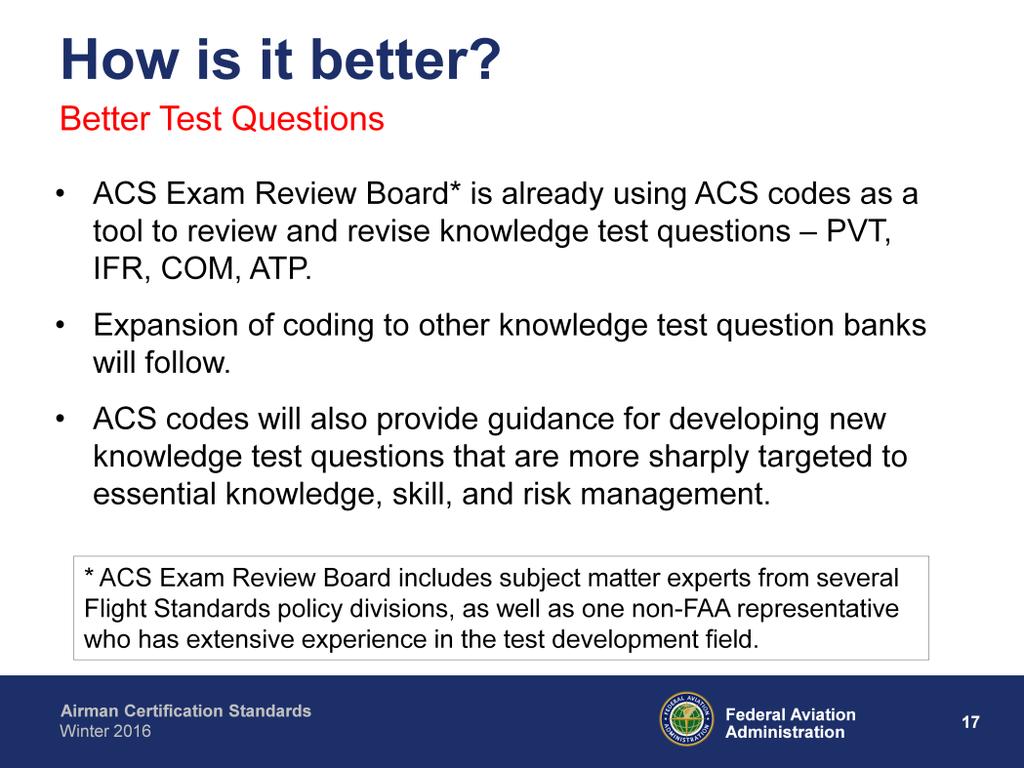 Here s how the ACS helps with better test questions.