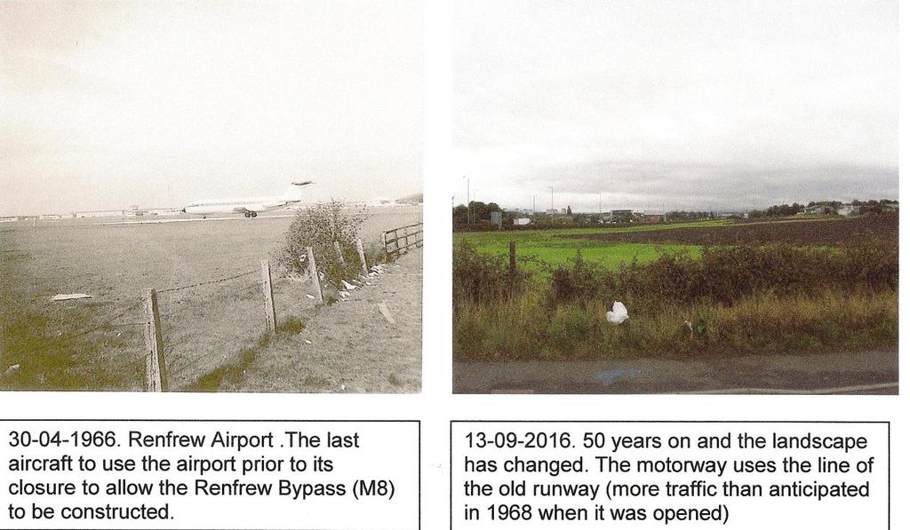 With the opening of the new Glasgow Airport on May 2 nd 1966, the old airport at Renfrew was closed down.