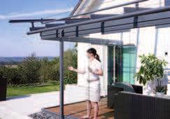 all-weather protection. Depending on how much protection you want, you can choose glass elements with or without frames.