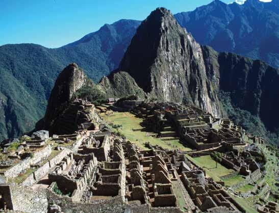 The ruins of Machu Picchu rest high in the Andes Mountains. Expanding the Empire Like the Aztec, the Inca built their empire by conquering other people.