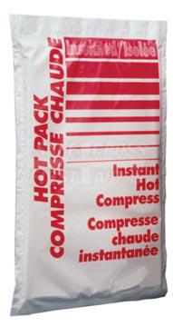 25 (B) INSTANT HOT PACKS - SINGLE USE Ready-to-use and easy to activate. F14188 WARM, 15.2 x 25.4 cm 6 x10 $2.