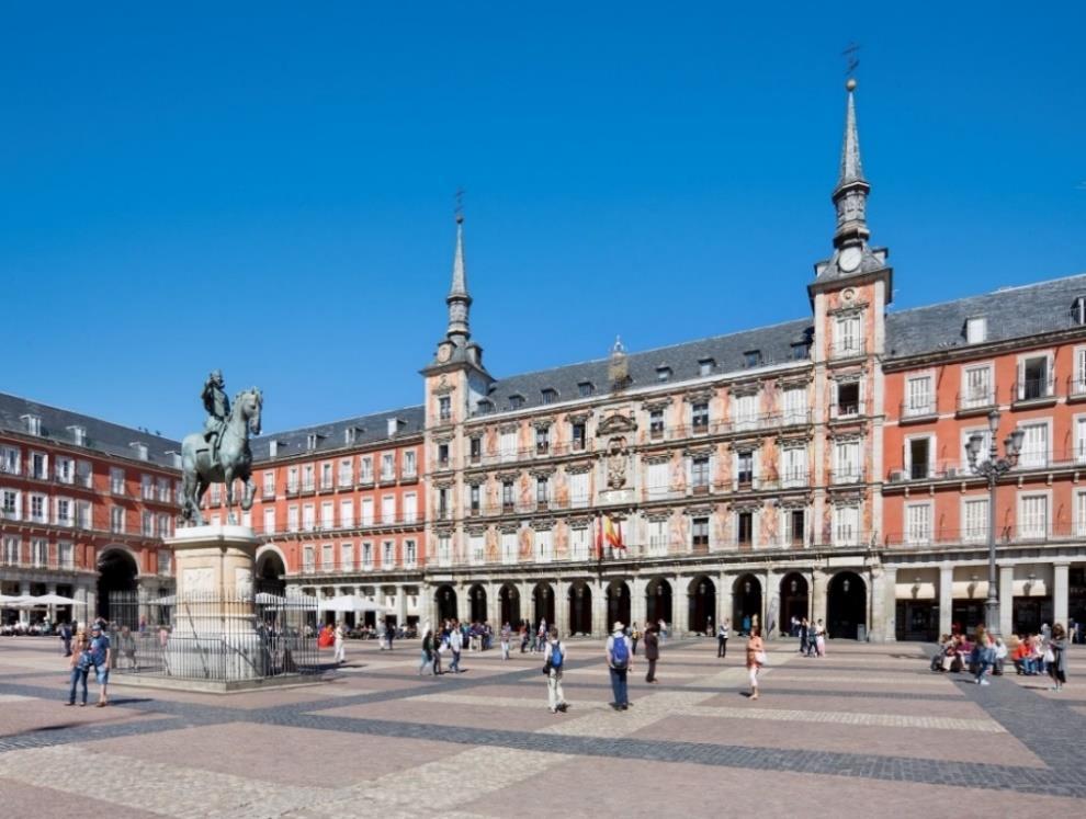 Madrid, Capital of Spain 2,769 hours of sunshine annually 5 th safest city in Europe 787 hotels, 83.