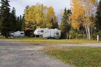 ca The Aguasabon Falls Campground is located immediately upon entering Terrace Bay from the West and features 45 full
