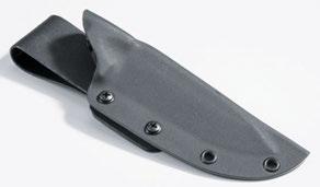 162-1: Handblended sand, contoured G10 SHEATH 162: Full-grain leather with belt loop and D-ring; 162-1: Molded Kydex with reversible belt loop EXTRA Pressed
