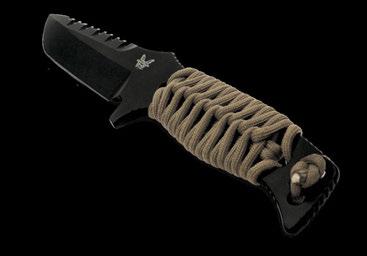 375 ADAMAS FIXED BLADE SIBERT DESIGN U.S.A. Includes a paracord handle wrap, molded jump-rated sheath and Tek-Lok attachment system.