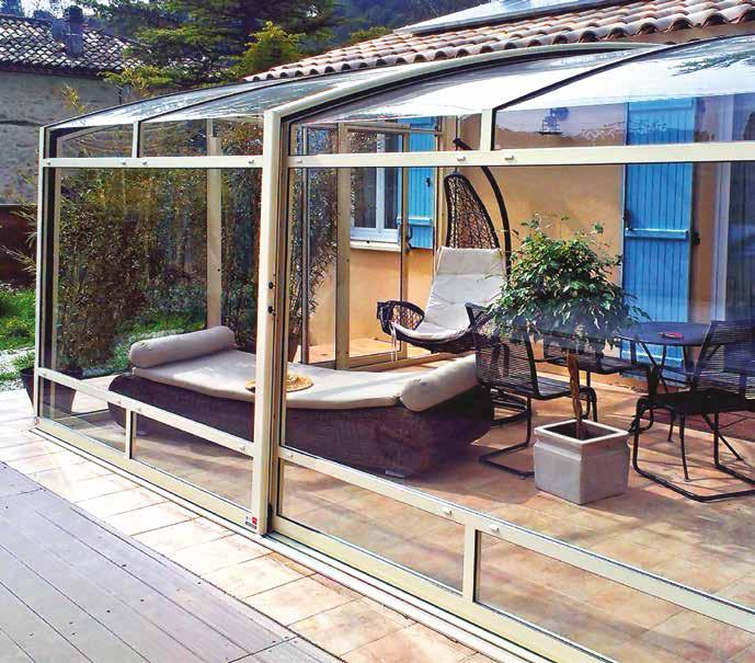 PATIO ENCLOSURE CORSO PREMIUM TECHNICAL DETAILS: Enclosure maximum width and height is dependent on wind and snow loads in your area.