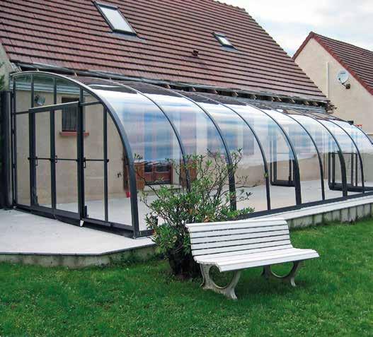 PATIO ENCLOSURE CORSO ENTRY TECHNICAL DETAILS: Enclosure maximum width and height is dependent on wind and