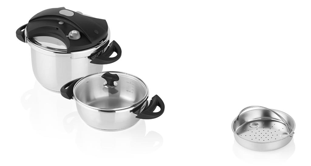 New pressure cooker Pyramis has added a new pressure cooker to its cookware range.