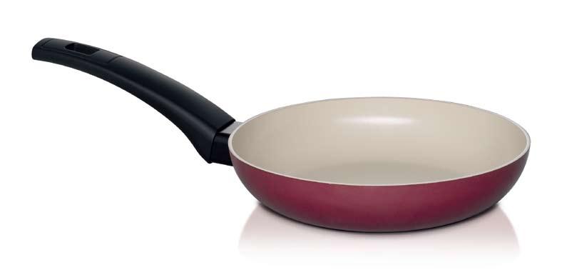 Ceramic Cookware - Ceratech The Ceratech line features six different-sized frying pans, all available in an attractive porcelain enamelled finish in bordeaux.