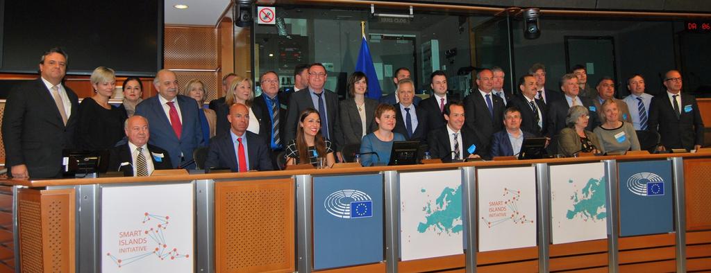 Smart Islands Initiative Declaration signing ceremony In 28 March 2017 12 MEPs hosted in the European