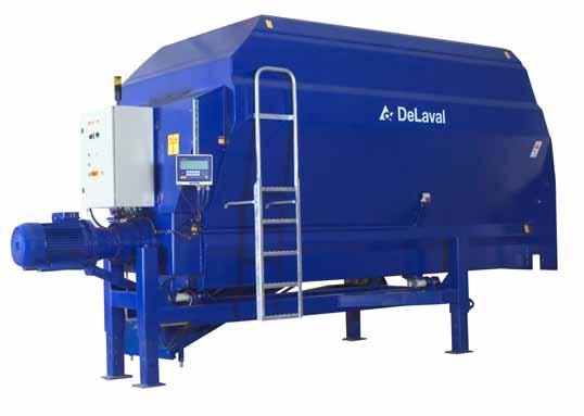 DeLaval feed mixers Powerful and effective, robust and reliable Horizontal stationary mixers perfectly cut, perfectly mixed feed With its three augers, the horizontal mixer cuts long fibrous material