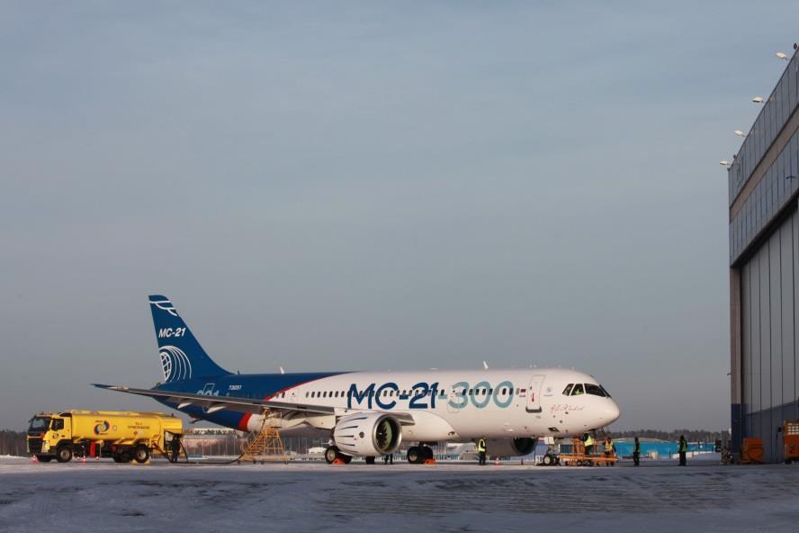 NEW TESTING BASE The new hangar for MC-21 aircraft basing and ground maintenance equipment, complex of