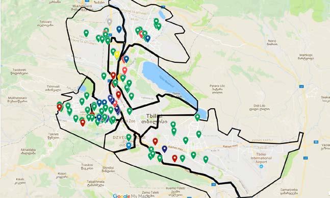 Overview of the Crane Index (3/3) During our survey, we have identified 117 cranes installed in different parts of the city, with the most constructions situated in the western part of Tbilisi.