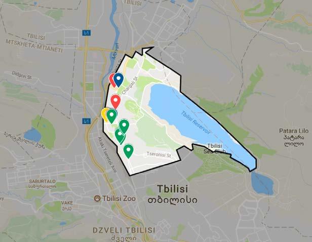 4. Nadzaladevi Nadzaladevi is the 4 th largest district in Tbilisi with the total area of approximately 31 square kilometers (including Tbilisi reservoir) and density of 5,249 persons per square
