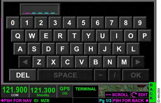 When selected, the QWERTY keypad pop--up window shown in Figure 15--13 is displayed.