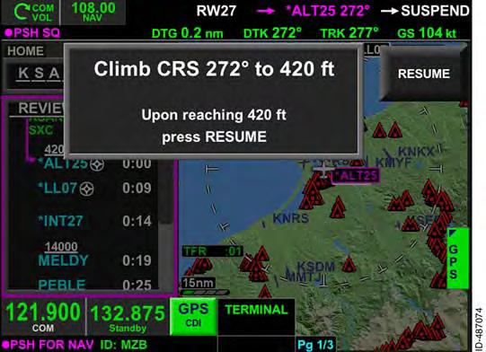 For installations that do not have an air data input, the pilot must manually sequence each altitude leg.