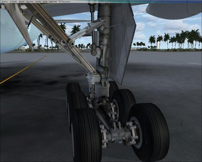 Below pictures show that Captain Sim has actually made two different landing gears and hereby creating the models to resemble the real