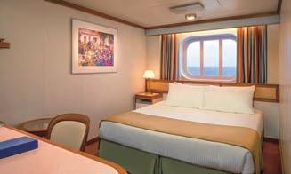 accommodations based on double occupancy Inside Cabins. Upgrade to Ocean View Cabins or Balcony Cabins are based on availability. First come, first serve.