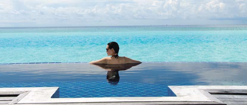 Accommodation Villas Deluxe Sunrise Beachfront Villa: 37 Deluxe Beachfront Villas offer 110 square metres of Maldivian resort elegance.