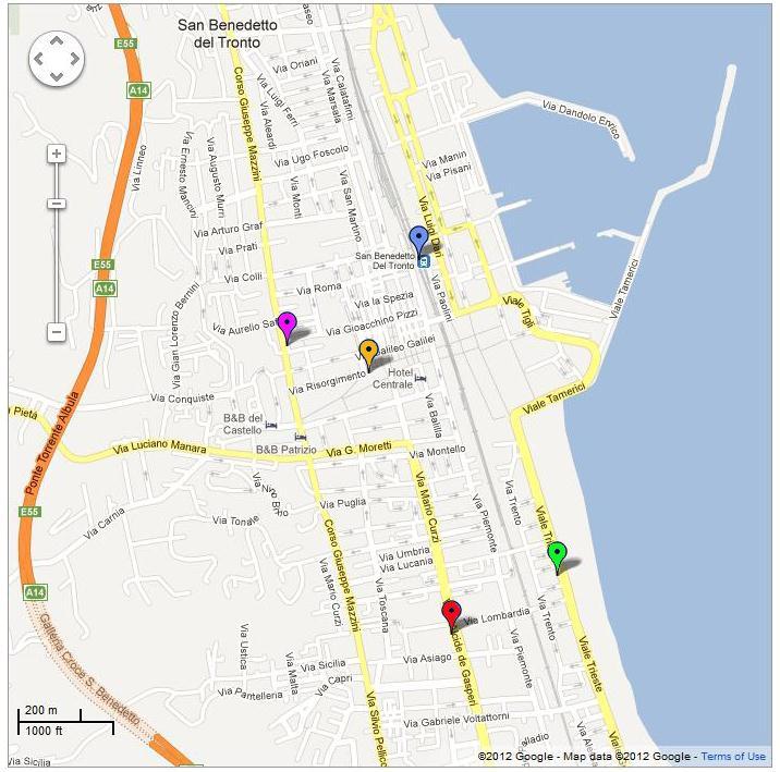 Map of Workshop locations USEFUL WEBSITE: San Benedetto del Tronto and the