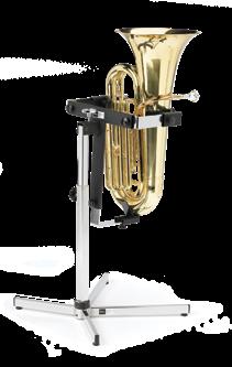 Accommodates cymbals up to 22 Chrome base with