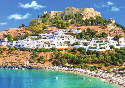 O World Heritage Site famed Terrace of the Lions, ated to Apollo before 600 B.C. Be inspired with spectacular coastal views from the Lindos Acropolis, built 380 feet above the town.