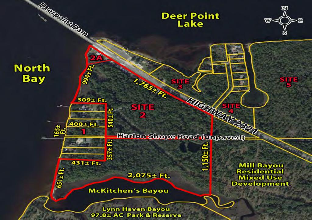ESTATE SALE - North Bay - Development Opportunity Highway 2321 - Panama City - Bay County - Northwest Florida SITE 1 - $350,000.00-1.5± Acres - North Bay (165± FT. wide by 400± Ft.