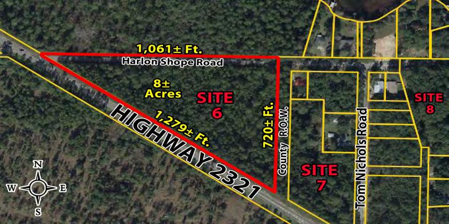 4± Acres; Parcels Separated by a County Right of Way UTILITIES: Available - City Of Lynn Haven, Florida (Must be annexed)