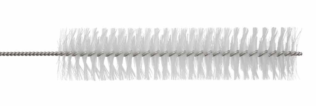 Channel Style Features flexible, twisted stainless steel handles with nylon bristles When decontaminating