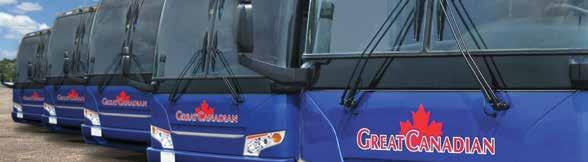Our Award-Winning Fleet There s no better way to travel than aboard one of Great Canadian s big blue coaches.