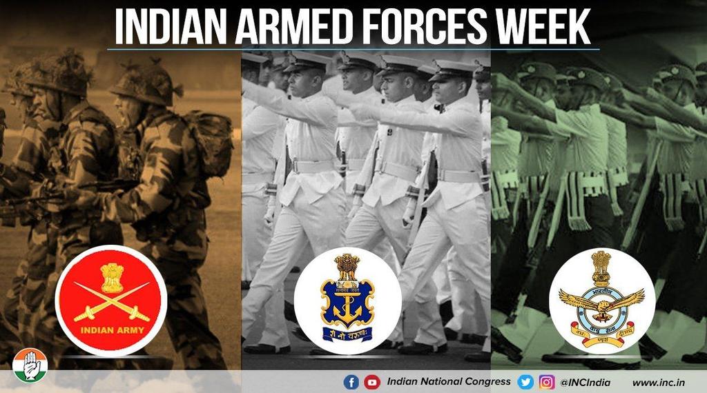 Armed Forces Week December 1 to 7 The Armed Forces Flag Day was first celebrated in India on 7th of December in the year 1949 70 th Armed Forces Flag Day will be observed on December 7, 2018 The day