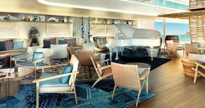 Exclusively Chartered, Five-Star mv Le Bougainville Blue Eye Lounge Deluxe Stateroom with Balcony Blue Eye World s first multisensory, underwater Observation Lounge Introducing the extraordinary Blue