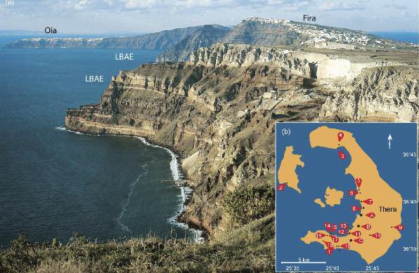 A Major Change in the Stratigraphy of the Santorini Volcano in Greece FIGURE 01 1.