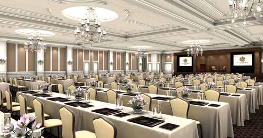Located on the top level of the clubhouse with enviable views of the famed course, the Crystal Ballroom & Terrace boasts a 7,200 sq. ft.