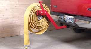 Raised platform prevents hoses from getting soiled, as would happen when dried on the ground or pavement. Width...5' Length...48' Height.