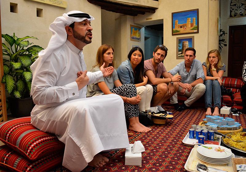 Learn the tradition and culture of the Emirati people and experience a traditional Emirati meal.