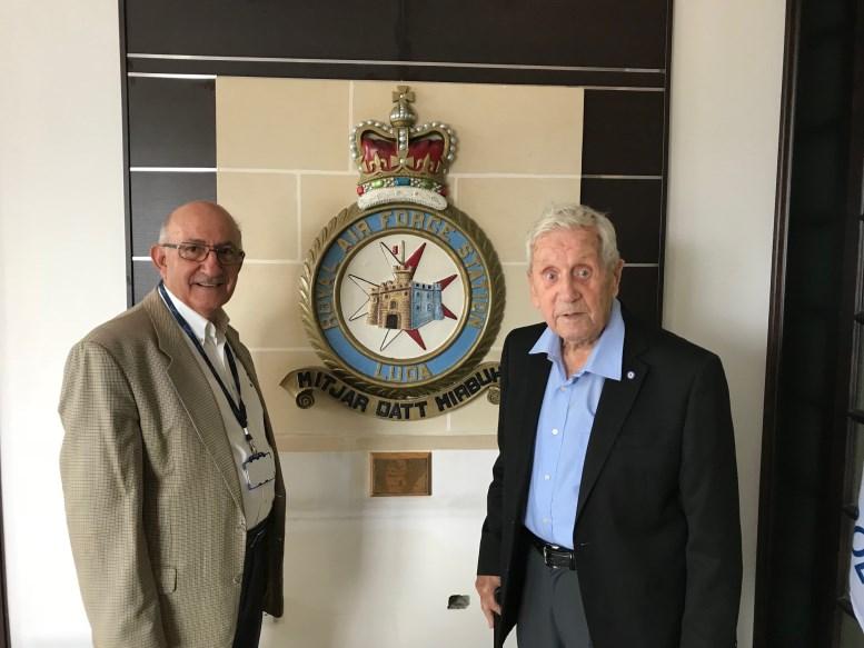 Sqn Ldr Allan Scott Maj Anthony Abela with The Branch Secretary coordinated the visit with the Office of the Prime Minister who was the organiser, together with the Malta Tourism Authority, both of