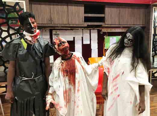 GVK HOSPITALITY Vivanta by Taj Halloween Halloween, the ancient festival wherein people light bonfires and wear costumes to ward off ghosts, looked different at the Vivanta By Taj when the employees